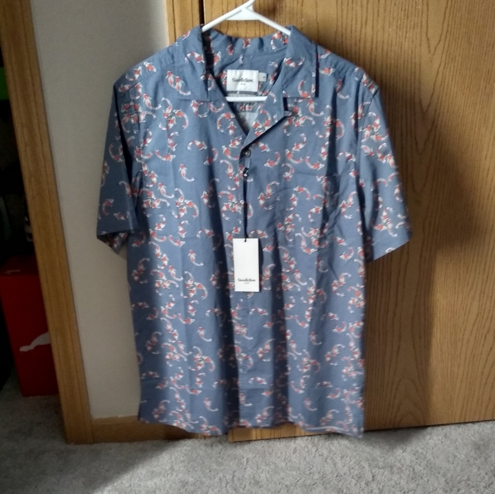 Goodfellow Koi Fish button down shirt